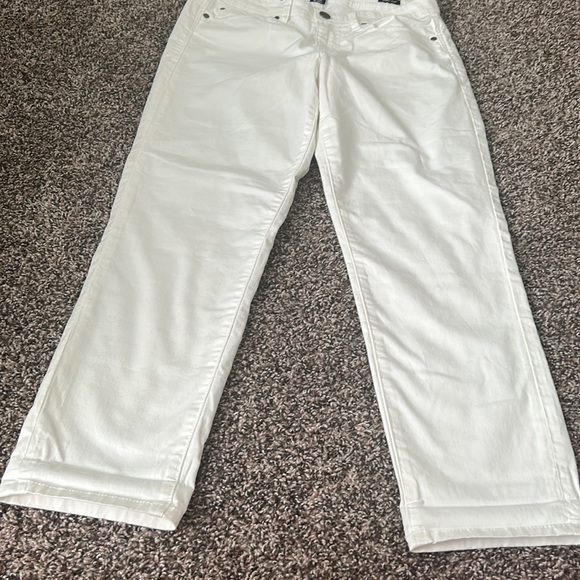 NWT Calvin Klein White Denim Jeans Skinny Crop 8 - Picture 5 of 12